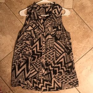 Guess Tribal Print Sleeveless Top